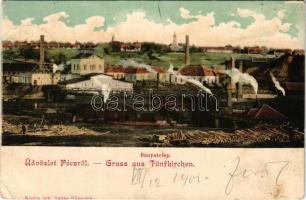 1901 Pécs, Bányatelep. Özv. Tausz Vilmosné kiadása (EB)