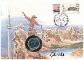 Kanada 1987. 25c felbélyegzett borítékban, bélyegzéssel, német nyelvű leírással T:UNC Canada 1987. 25 Cents in envelope with stamp and cancellation, with German description C:UNC