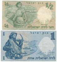 Izrael 1958. 1/2L + 1L T:F Israel 1958. 1/2 Lira + 1 Lira C:F Krause P#29.a P#30.a