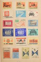 Magyar gyufacímke gyűjtemény az 1960-as évektől két vastag füzetbe ragasztva. Sok száz címkével komp...