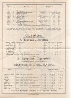 [Dohány, cigaretta.] Bremen, 1901 April. A "Havanna-Cigarren-Import von R. Siedenburg Wwe."...