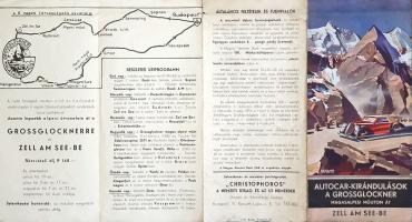 Cca 1930-1940. "Autocar-kirándulások a Grossglockner magasalpesi műúton át Zell am See-be. Szín...