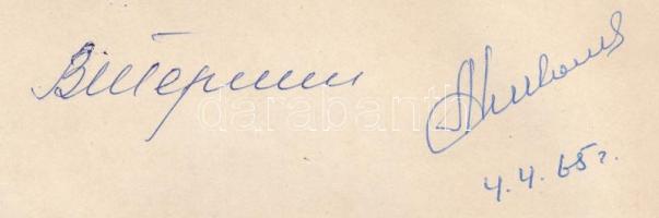 Valentyina Vlagyimirovna Tyereskova (1937- ), Adrijan Nyikolajev (1929-2004), ) szovjet űrhajósok al...