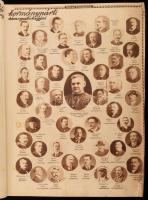 1927 A Tolnai Világlapja XXIX. évf. I. félévének egybekötött számai (nem teljes), sérült félvászon-k...