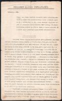 1920 Marosvásárhely (Târgu Mures), Regiunea Silvica Targumures határozata özv. Koncz Henrikné Mezőszabad (Voiniceni) község határán fekvő erdőivel kapcsolatosan, két beírt oldal, sérült, kissé foltos