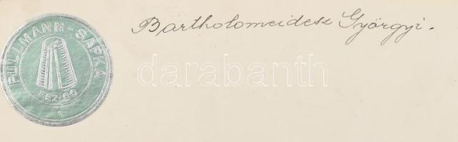 cca 1930-40 Pullmann sapka, illusztrált reklám kiadvány, 10,5x14 cm