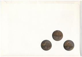 Svájc 1974. 2r bronz (3x) felbélyegzett borítékon, bélyegzéssel T:UNC patina, a boríték enyhén sérül...