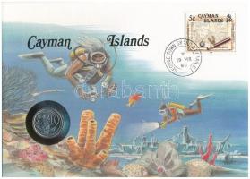 Kajmán-szigetek 1987. 10c felbélyegzett borítékban, bélyegzéssel, német nyelvű leírással T:UNC Cayman Islands 1987. 10 Cents in envelope with stamp and cancellation, with German description C:UNC