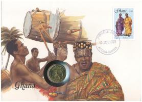 Ghána 1984. 5c Cu felbélyegzett borítékban, bélyegzéssel, német nyelvű tájékoztatóval T:XF Ghana 1984. 5 Cedis Cu in envelope with stamp and cancellation, with German description C:XF