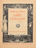 Kisfaludy Sándor: Himfy szerelmei. Gróf Szécsen Antal bevezetésével. Bp., é.n., Athenaeum, 1 (címkép) t.+ 240 p. A címlapon Basch Árpád illusztrációjával. Kiadói aranyozott egészbőr-kötés, kissé sérült, kopott borítóval.