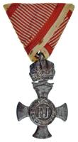 1916. "Koronás Vas Érdemkereszt" Fe kitüntetés eredeti mellszalaggal T:AU,XF foltokban rozsda Hungary 1916. "Iron Cross of Merit with Crown" Fe decoration with original ribbon C:AU,XF rust in some spots NMK 227.