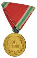 Bulgária ~1933-1939. "Európai Háborús Emlékérem 1915-1918" aranyozott bronz kitüntetés mel...