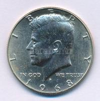 Amerikai Egyesült Államok 1968D 1/2$ Ag "Kennedy" T:AU USA 1968D 1/2 Dollar Ag "Kennedy" C:AU Krause KM#202a