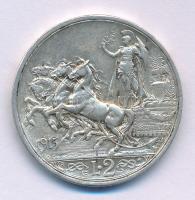 Olaszország 1915R 2L Ag "III. Viktor Emánuel" T:XF Italy 1915R 2 Lire Ag "Vittorio Em...