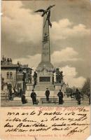 1901 Ploiesti, Ploesti, Ploesci; Statua Vanatorilor / Romanian military monument. J. Schwarzfeld (EM)