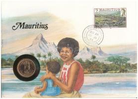 Mauritius 1978. 2c bronz felbélyegzett borítékban, bélyegzéssel, német nyelvű leírással T:UNC Mauritius 1978. 2 Cents bronze in envelope with stamp, and cancellation and with German description C:UNC