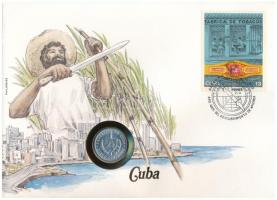 Kuba 1968. 5c Al felbélyegzett borítékban, alkalmi bélyegzéssel, német nyelvű leírással T:UNC Cuba 1968. 5 Centavos Al in envelope with stamp and cancellation, with German description C:UNC