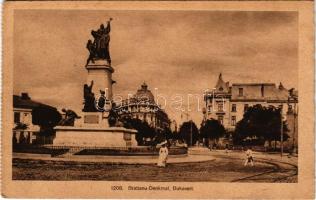 1918 Bucharest, Bukarest, Bucuresti, Bucuresci; Bratianu-Denkmal / monument (EK)