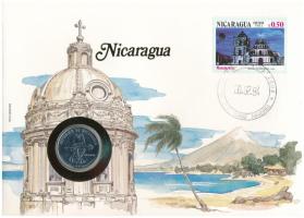 Nicaragua 1983. 50c acél felbélyegzett borítékon, bélyegzéssel, német nyelvű leírással T:UNC Nicaragua 1983. 50 Centavos steel in envelope with stamp and German description C:UNC