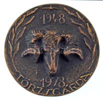 1978. "Törzsgárda 1948-1978 / 30 éves a Gyapjú és Textil Nyersanyagforgalmi Vállalat" bronz emlékérem (63mm) T:AU