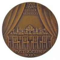 Beck Ötvös Fülöp (1873-1945) 1930. "Gyulai Pál / A gyulai ebédek vendégei Rust Józsefnek 1930&q...