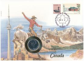 Kanada 1987. 25c felbélyegzett borítékban, bélyegzéssel, német nyelvű leírással T:UNC Canada 1987. 25 Cents in envelope with stamp and cancellation, with German description C:UNC