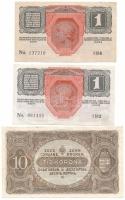 1916. 1K (2x) + 1920. 10K T:F szép papír
Adamo K3M, K14