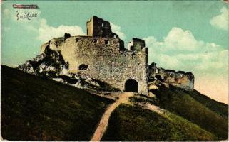 Csejte, Csejthe, Cachtice; Báthory vár. Brück Gyula felvétele és kiadása / castle ruins (EK)