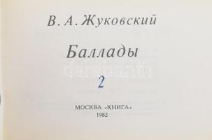 Vaszilij Andrejevics Zsukovszki: Balladák I-II. 1982, minikönyv, egészvászon kötés, orosz nyelven