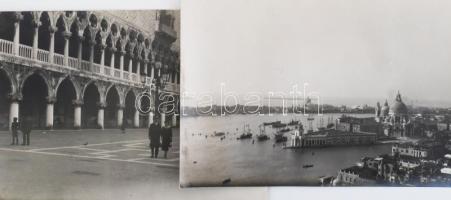 cca 1930-1940 Olaszország, 30 db nagyméretű fotó, Róma, Velence, Pisa, Genova, stb.; többségük a hát...