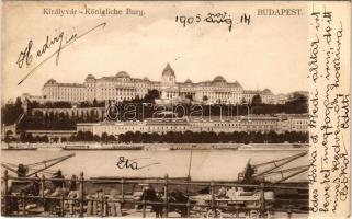 1905 Budapest I. Királyi vár, pesti rakpart (EB)