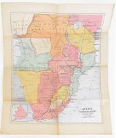 cca 1890 Africa. South of the Equator. Showing existing Boundary Treaties by George Cawston. London, Edward Stanford-ny., 50x40 cm.