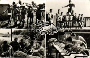 1919-1957 KISZ Önkéntes Ifjúsági Tábor. Képzőművészeti Alap Kiadóvállalat / Hungarian Young Communist League propaganda, camp (EK)