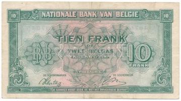 Belgium 1943. 10Fr/1B T:F Belgium 1943. 10 Francs / 1 Belga C:F Krause P#122a