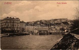 1907 Fiume, Rijeka; Ponte Girante / bridge. W.L. 1202. (EK)