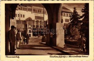 1944 Marosvásárhely, Targu Mures; Városháza feljárója a Közművelődési házzal / town hall, palace of culture (EK)