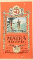 1933 A Mátra hegység, Kirándulók térképe 6/a sz., 1 : 50.000, M. Kir. Állami Térképészet, szakadássa...