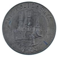 1955. "Metallochemia 1955 / Gyöngyösoroszi ólomércből készült első ólom" Pb emlékérem (71m...