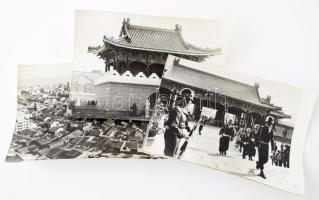 cca 1970 Tajpej, Tajvan, 4 db sajtófotó, MTI Külföldi Képszolgálat, a hátoldalon feliratozva, vegyes állapotban, 18x13 cm