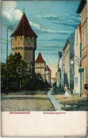 Nagyszeben, Hermannstadt, Sibiu; Befestigungstürme / Erőd tornyok. G. A. Seraphin kiadása. Chromophot. v. Jos. Drotleff / towers (ragasztónyom / glue marks)