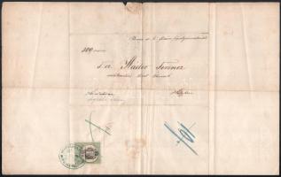 1866 Buda, Buda sz. kir. város tanácsa által kiállított kinevezés adótiszt számára a főpolgármester ...