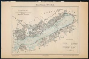 cca 1900 'Balaton és környéke', Pallas Nagy Lexikona, Bp., Posner-ny, 13x38 cm