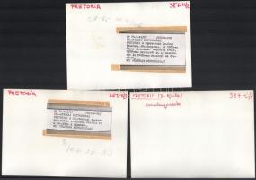 cca 1970-1980 Pretoria, Dél-Afrikai Köztársaság, 6 db sajtófotó, MTI Külföldi Képszolgálat, a hátold...