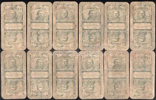 1914 Hadsegélyező Hivatal tarot kártyája, hátoldalán Hindenburg és Hötzendorf tábornok, 12 db