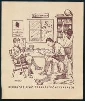 Márton Lajos (1891-1953): Reisinger Jenő cserkészkönyvtárából (ex libris), 1928. Klisé, papír, jelzett a klisén, 18,5x15,5 cm