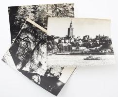 cca 1970-1980 Varsó (Warszawa), Lengyelország, 6 db sajtófotó, a hátoldalon feliratozva, vegyes állapotban, 18x13 cm