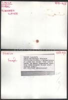 cca 1970-1980 Zürich, Svájc, 5 db sajtófotó, a hátoldalon feliratozva, vegyes állapotban, 18x13 cm