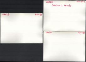 cca 1970-1980 Varsó (Warszawa), Lengyelország, 6 db sajtófotó, a hátoldalon feliratozva, vegyes álla...