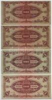 1945. 10.000P "MNB" bélyeggel (4x) T:VF-F szép papír Adamo P23e