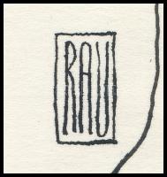 Rau Tibor (1934-2009): Szabálytalan fejes gól (futball karikatúra). Akvarell, tus, papír, jelzett. L...